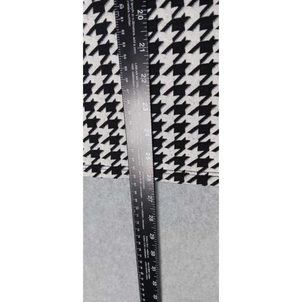 Chicos Houndstooth 3/4 Sleeve Sweater Womens Pullover Size 2 Black And White - Picture 7 of 11